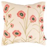 Putetrekk brodert Vårblomst 48x48 cm rosa