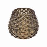 Telysholder Kongle 10cm lys brun