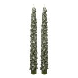 Dekor kronelys juletre 25cm 2-pk