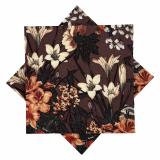 Serviett Høstblomst bordeaux