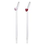 Sugerør hjerter 2 pk