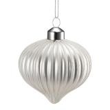 Julekule onion rille hvit