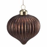 Julekule onion rille brun