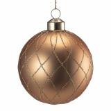 Julekule sparkle gull nærbilde