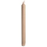 Kronelys 100% stearin 27,5 cm beige