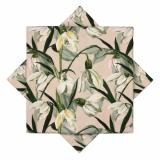 Serviett Snøklokke rosa