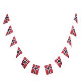 Store flagg på snor i pakke