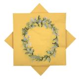 Serviett Vårkrans gul