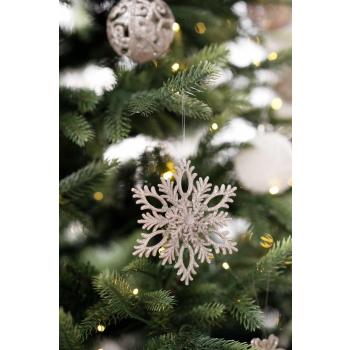 Snøkrystall gull i juletre