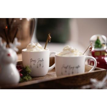 Kopp Dear Santa med kakao på lysfat