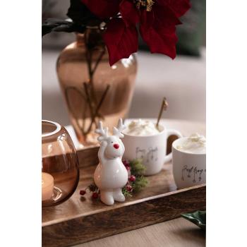 Hjort hvit på lysfat med kopper