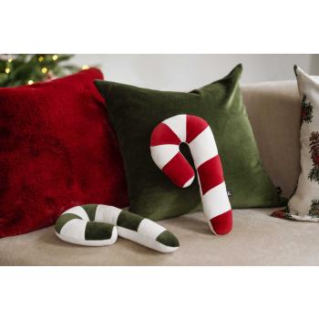 Pute Candy i rød og grønn i sofa