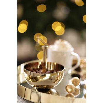 Skål Gullie på speil lysfat med godis