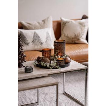 Duftlys krukke grå på sofabord