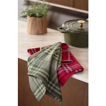 Kjøkkenhåndkle 2pk Rute på kjøkkenbenk