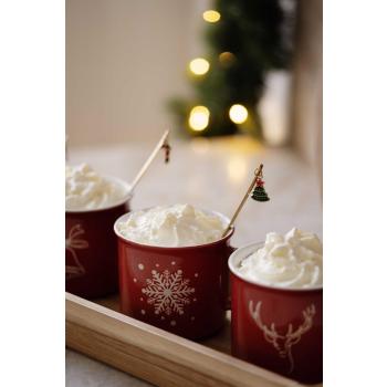 Kopp Jul 4pk med kakao på serveringsfat