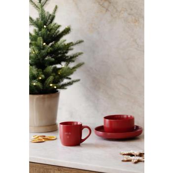 God jul servise på kjøkkenbenk