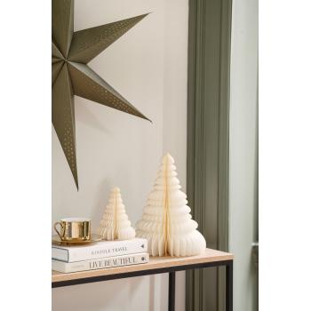 Adventsstjerne 75cm grønn hengende over hylle med julepynt