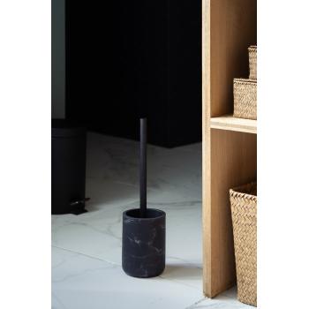 Toalettbørste marmor sort på bad