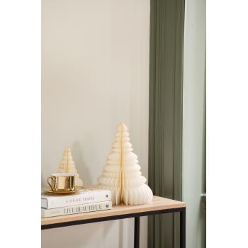 cremefarget papirtre i to størrelser på naima hylle