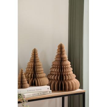 Papirtre beige i tre størrelser på hylle