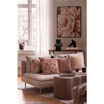 Stue stylet for høsten i rosa, beige og enkelte grønne toner