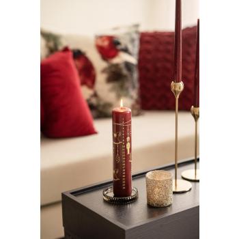 Kubbelys advent med telysholder glitter og lysestake blonde