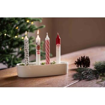 kronelys med julemotiv