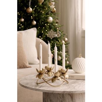 Adventstake Delight med hvite adventskronelys