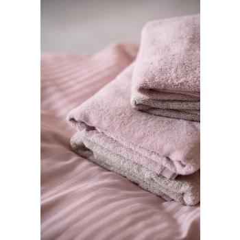 Håndklesett rosa på sengesett
