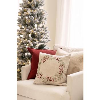 Putetrekk krans i sofa med andre puter