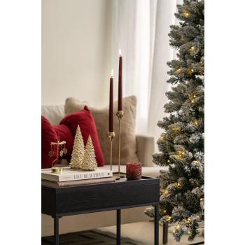 Lysetsake Blonde på sofabord med annen julepynt