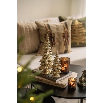 Dekortre Wren med lylykt snøstjerne på bord