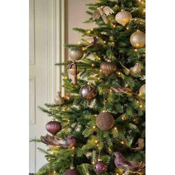 Julekule Rose burgunder i juletre med matchende julekuler