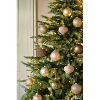 Julekule sparkle rosa i juletre med matchende julekuler