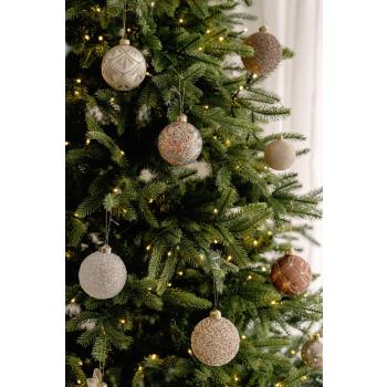 Julekule glitter perle gull