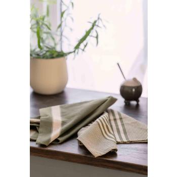 Kjøkkenhåndkle grønn på kjøkkenbenk