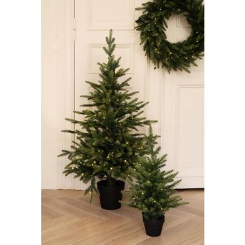 Lite juletre med ledlys i to størrelser