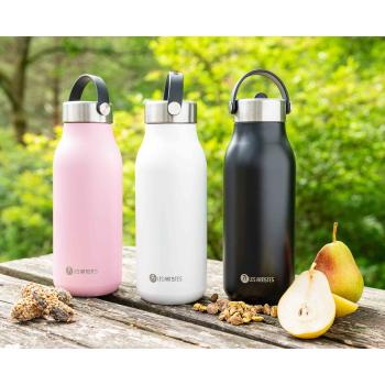 Les artistes termoflasker 1 liter i lyserosa, hvit og sort