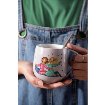 Lykketegning - Vennekrus lilla holdt i hender