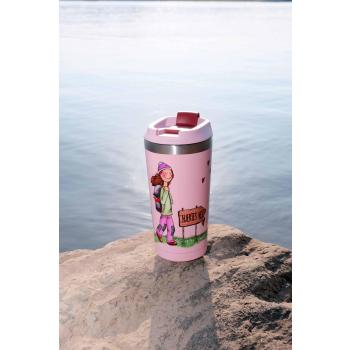 Lykketegning - Hjertets vei Termokopp rosa ved vannet