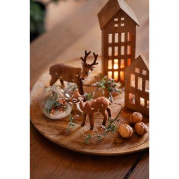 Dåhjort stor på lysfat med dåhjort liten