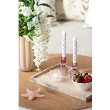 Lysfat rille med lysestake vilde, telysholdr vanja og skål daisy