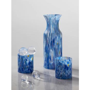 Swirl-serien i blått glass