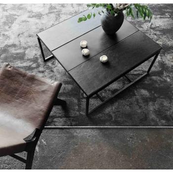 Batu Telysholder beige på sofabord med vase