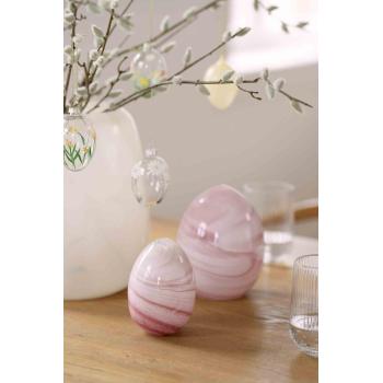 Dekoregg i rosa glass