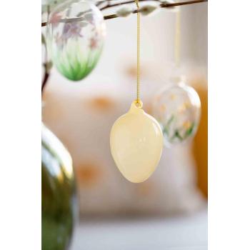 Glassegg gul på gren gåsunger