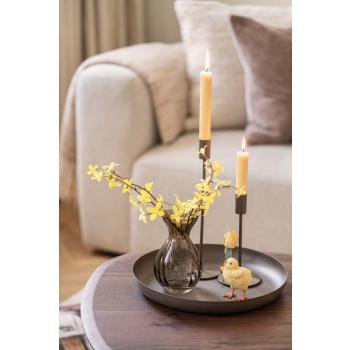 Påskepynt kylling på lysfat melina med vase stella