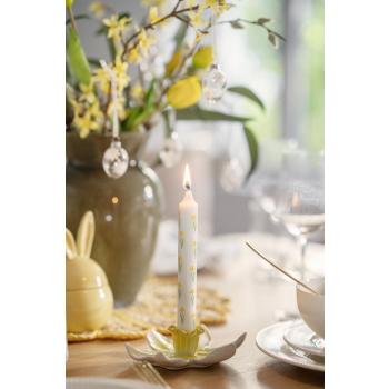 Kronelys lilje på lysestake blomst på spisebord