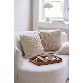 Pute med broderte blomster multi